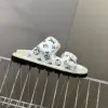Louis Vuitton Women White Printed Fabric Sandals product view 6