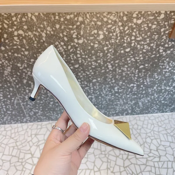 Valentino Women White Patent Leather Heels product photo