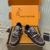 Louis Vuitton Women Brown Suede Leather Sneakers product view 6