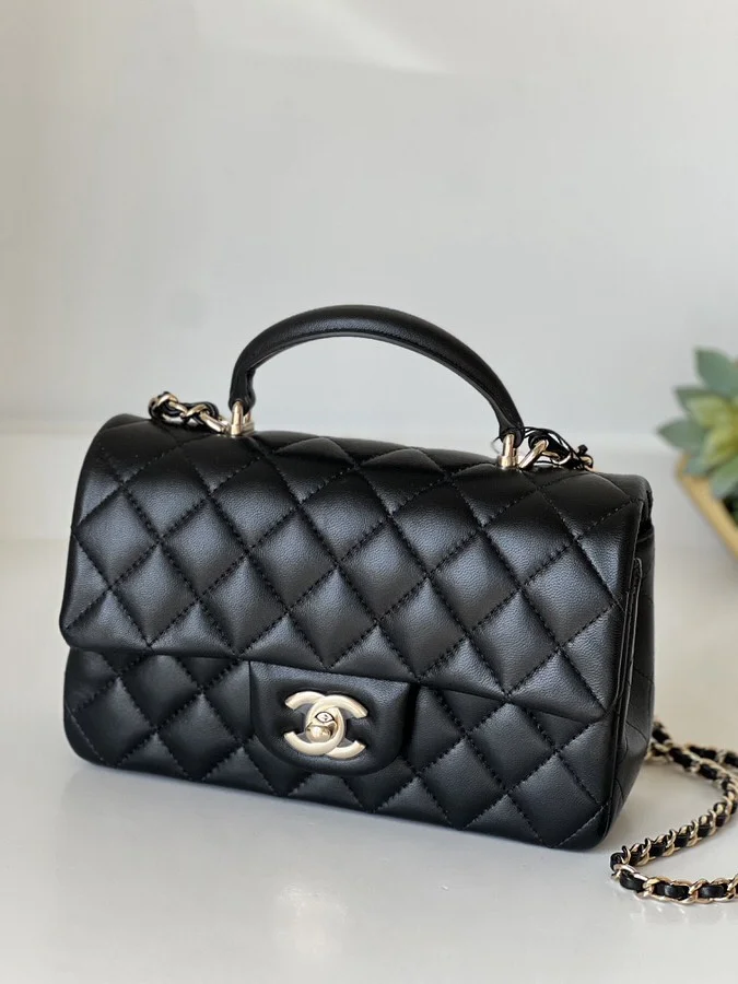 Chanel Mini Rectangular Top Handle Black Bag product view 1