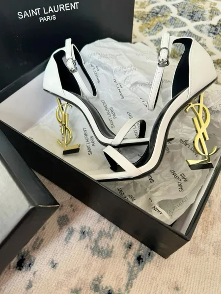 Saint Laurent Opyum Heels White and Black product photo