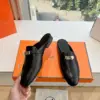 Hermès Women Black Leather Mules — Metal-Bar Loafer Style product view 6