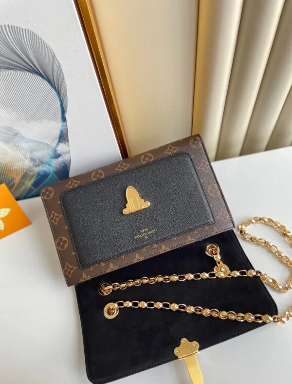 Louis Vuitton Victoire Monogram Pattern Handbags 27x20x10cm — Black Front Panel product view 8