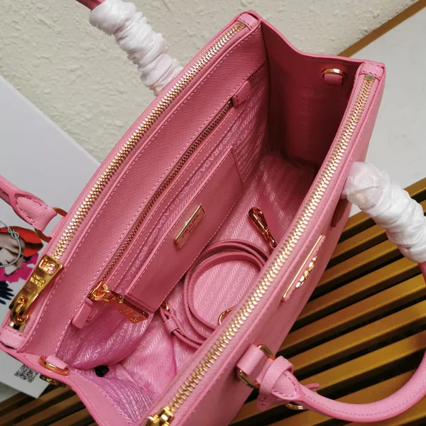 Prada Medium Galleria 28 Pink Saffiano Leather Bag product view 6