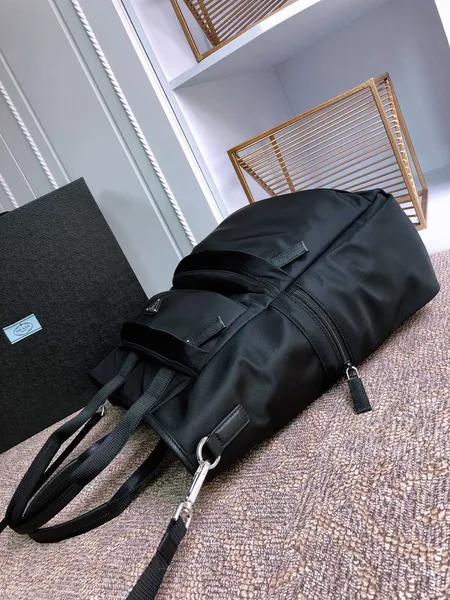 Prada Tote Bag 38 In Black Re-Nylon And Saffiano Leather Trim product view 5