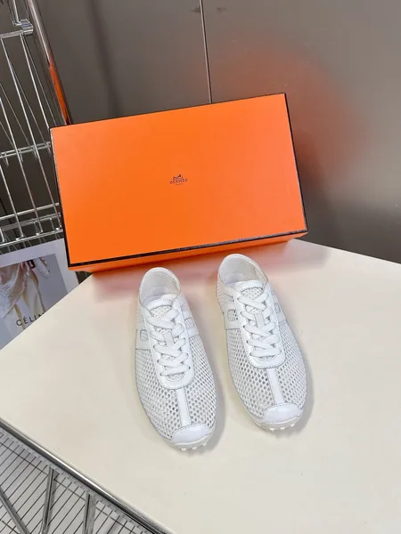 Hermès Women White Sneakers — Mesh Running Style product photo