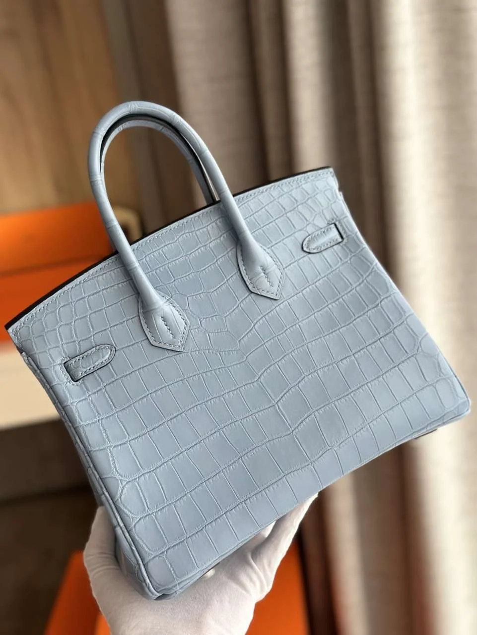 Hermès Birkin Hand Sewing Imported Leather Handbags 25 cm product view 3