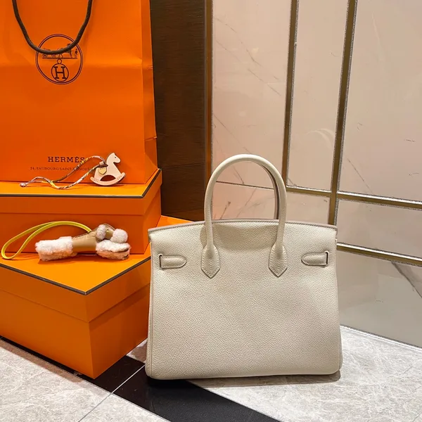 Hermès Birkin 30 cm White Togo Leather Silver Hardware Bag product view 2