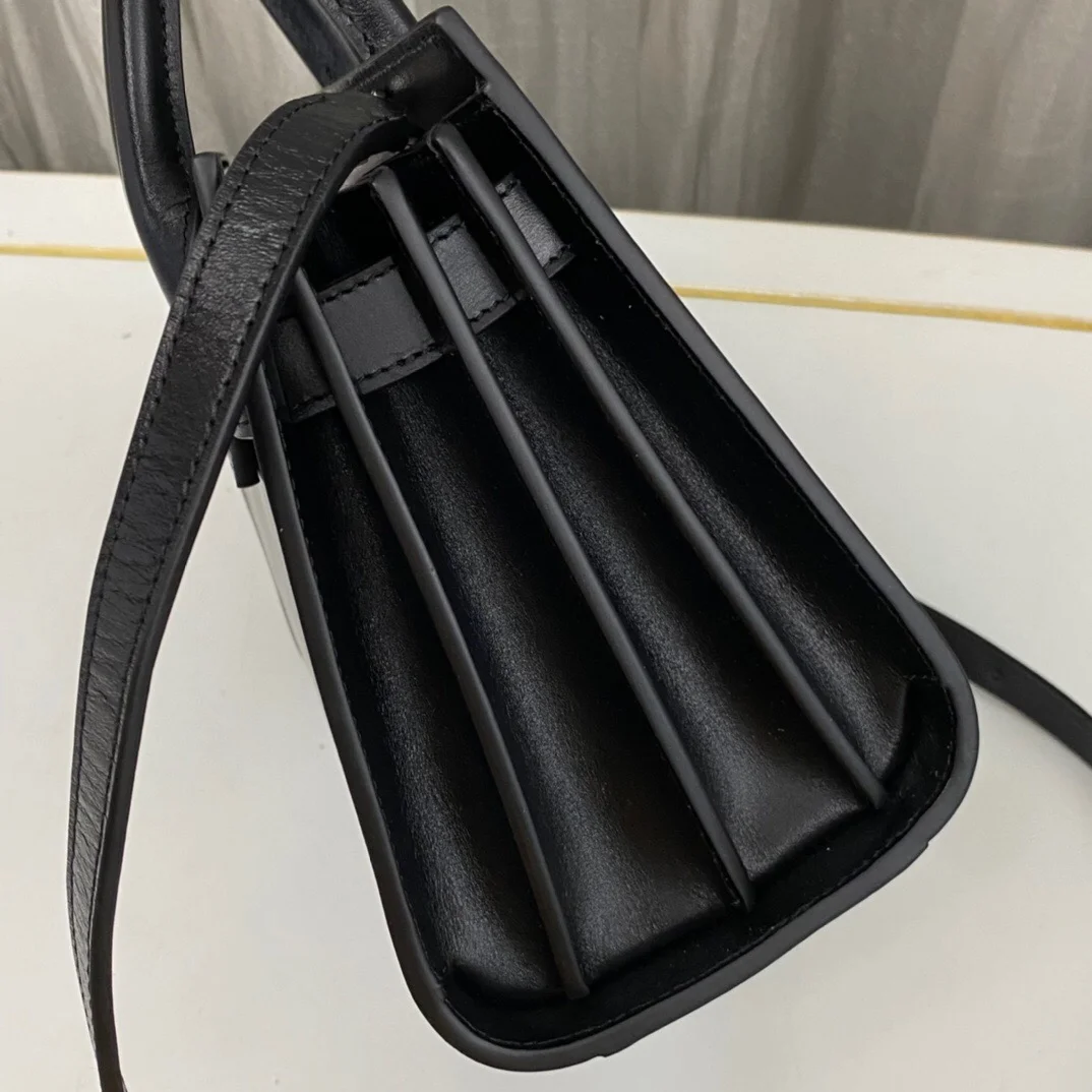 Saint Laurent Nano Sac De Jour Black Smooth Leather Gold-tone Metal Bag product view 3