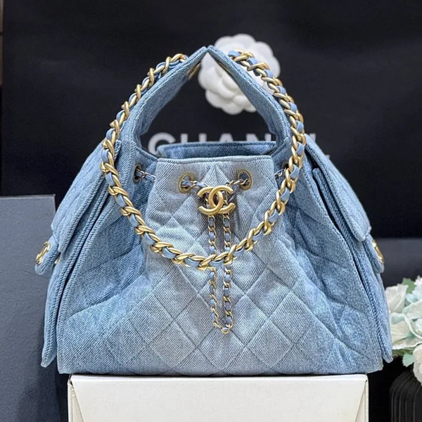 Chanel 25 Small In Blue 30 Denim Gold Hardware Bag product photo