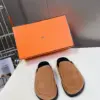 Hermès Women Tan Suede Slippers product view 1