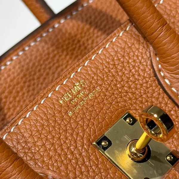 Hermès 25S Medium Birkin 25 In Burnt Orange Calfskin Gold Hardware Bag product view 5