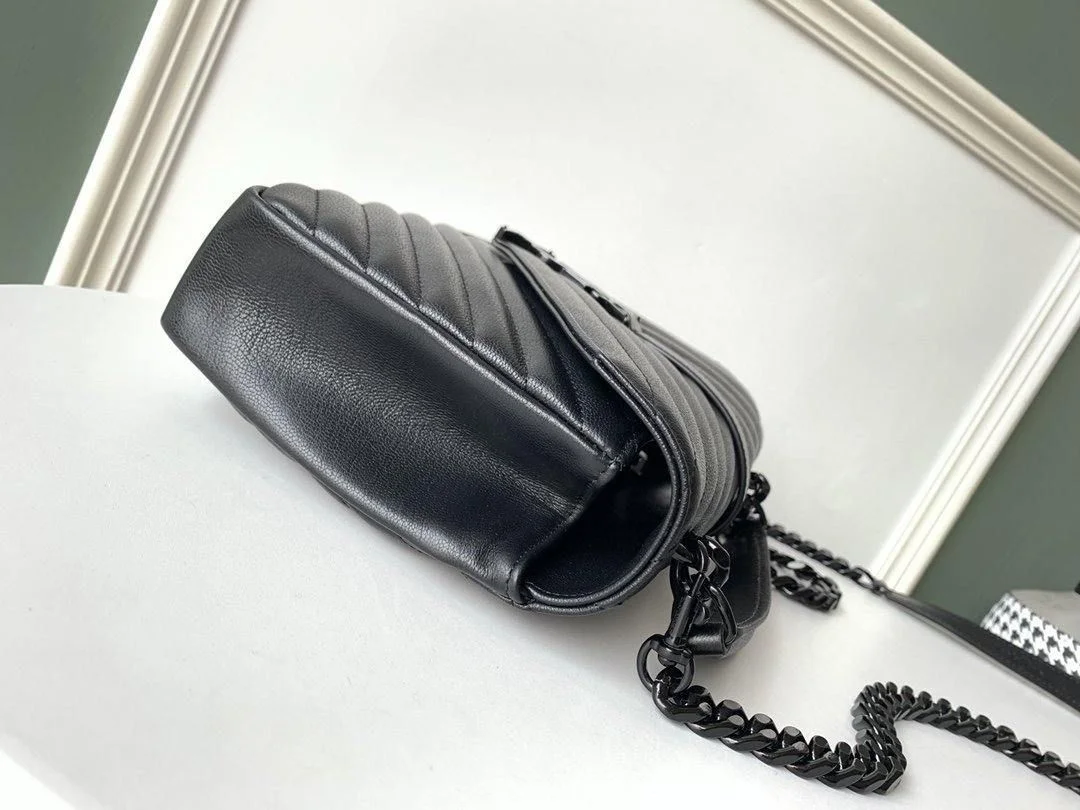 Saint Laurent College Medium Quilted Leather Bag product view 8