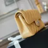 Chanel Classic Handbags Beige Leather With Lizard Skin 23 cm product view 2
