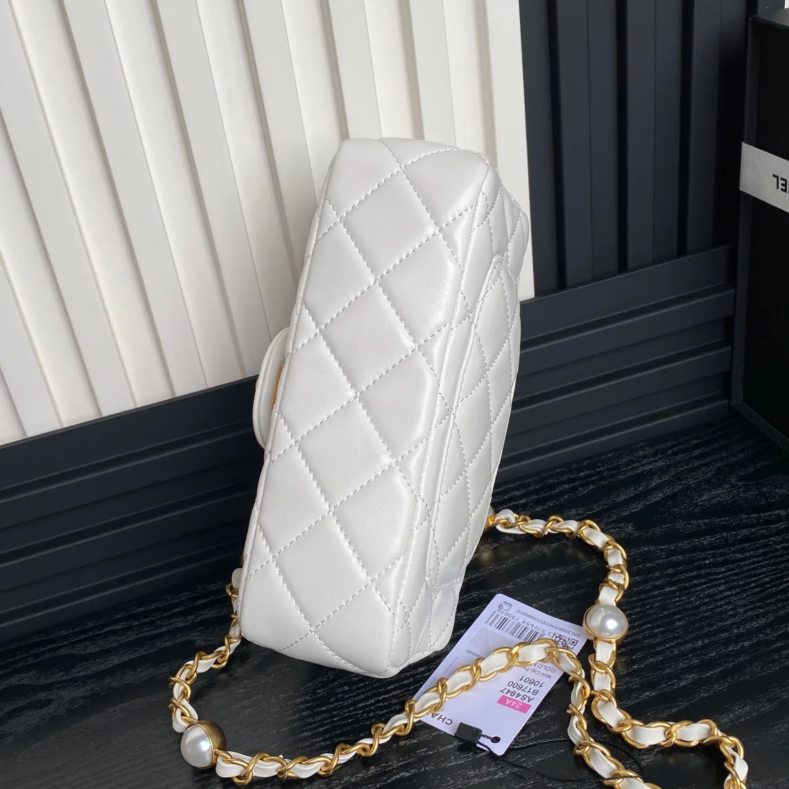 Chanel Mini Flap Bag Top Handle Pearl Chain product view 3