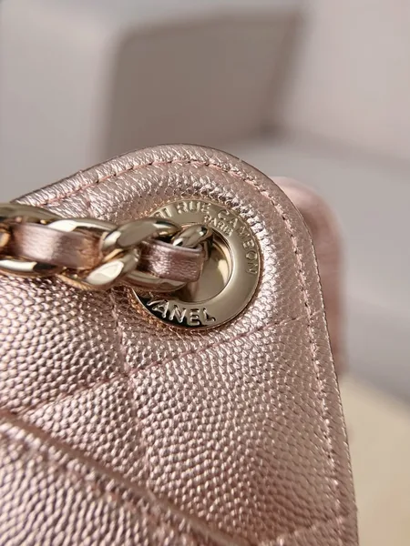 Chanel 25 Bag Mini Rose Gold Caviar Leather product view 7