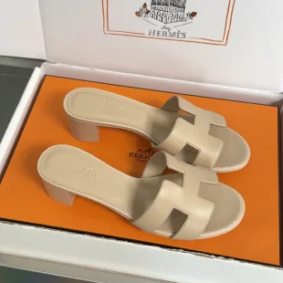 Hermès Oran Heeled Sandals — Beige with Beige Insoles product photo