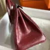 Hermès Birkin Woman’s Hand Sewing Red Handbags 25 cm product view 2