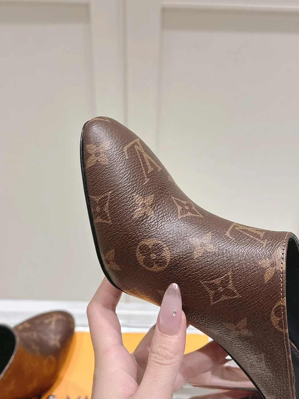 Louis Vuitton Women Brown Leather Mules — Plain Slip-On Style product view 2