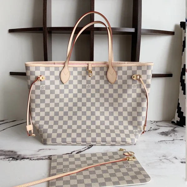 Louis Vuitton Neverfull Caro Pattern 32x29x17cm Bag with Pink Lining product photo
