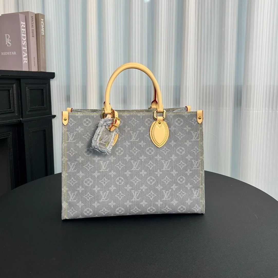 Louis Vuitton OnTheGo MM Monogram Denim canvas Bag product view 1