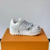 Louis Vuitton Men White Leather Painted Sneakers product view 6