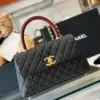 Chanel Handbag Coco Lock Gold Lizard Skin Black 24 cm product view 5