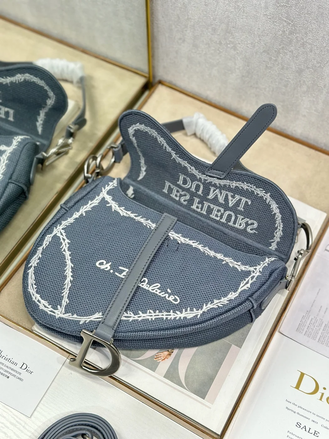 Dior Saddle Bag “Les Fleurs du Mal” product view 3