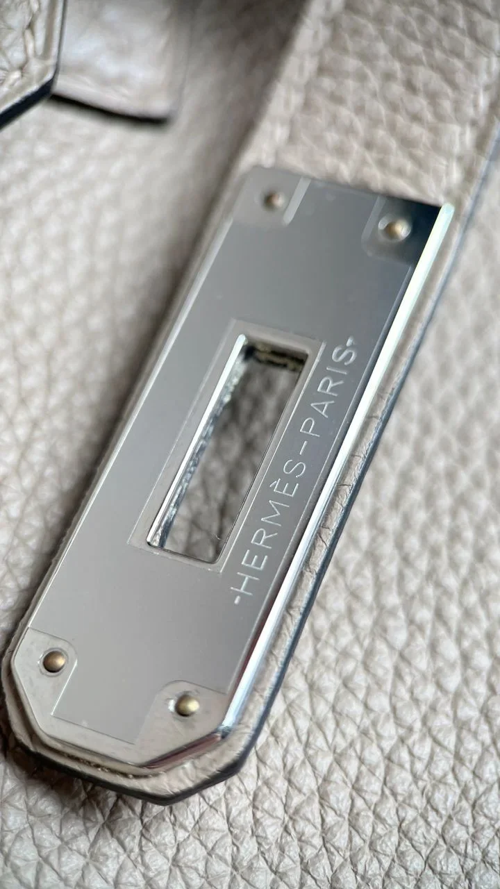 Hermès 30 cm Gris Tourterelle Palladium hardware Bag product view 3
