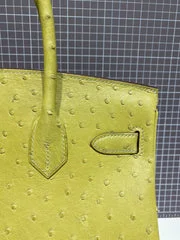 Hermès Birkin 30 cm Lime Ostrich Leather Gold Hardware Bag product view 2