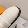 Louis Vuitton Women Beige Wool Mules product view 2