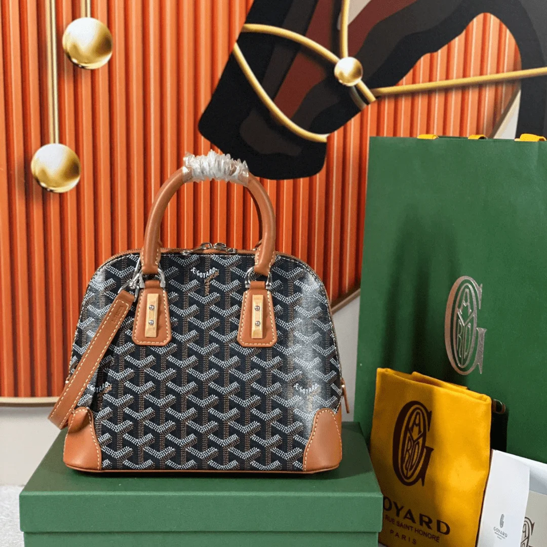 Goyard Alma Vedome Handbag Fabric Wrapped Leather Strap 24 cm product view 1