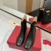 Valentino Women Black Leather Ankle Boots — Heeled Chain-Cuff Style product view 4