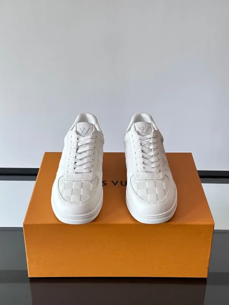 Louis Vuitton Men White Sneakers — Perforated Toe Detail product photo