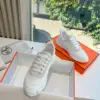 Hermès Women White Mesh And Leather Sneakers product view 4