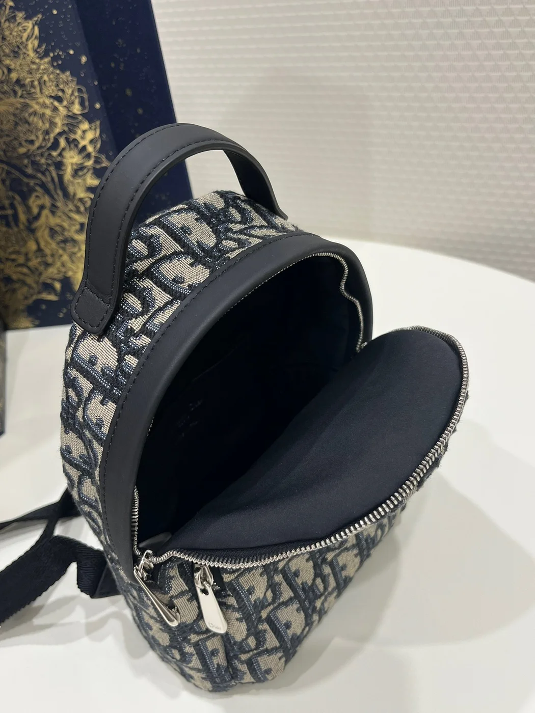 Dior Mini Bag – Oblique Pattern Fabric (24x10x16cm) product view 6