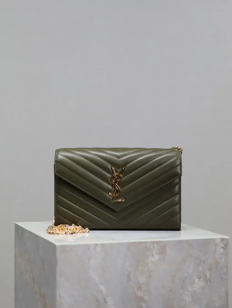 Saint Laurent chain wallet dark green Bag product view 1