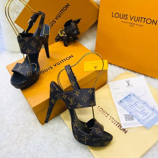 Louis Vuitton monogram strapless sandals product photo