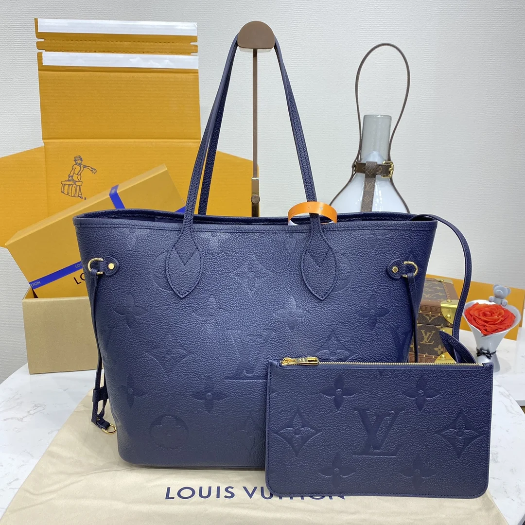 Louis Vuitton Neverfull MM Monogram Empreinte Leather Bag product view 1