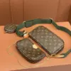 Louis Vuitton Multi Pochette Bag Brown Monogram with Green Strap product view 2