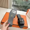 Hermès Women Black Leather Slide Sandals product view 2