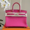 Hermès Birkin 30 Rose Shocking Taurillon Clemence Palladium Hardware Bag product view 7
