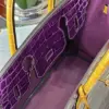 Hermès Birkin 30 Purple/Gold Crocodile Leather Gold Hardware – Custom Made Bag product view 4