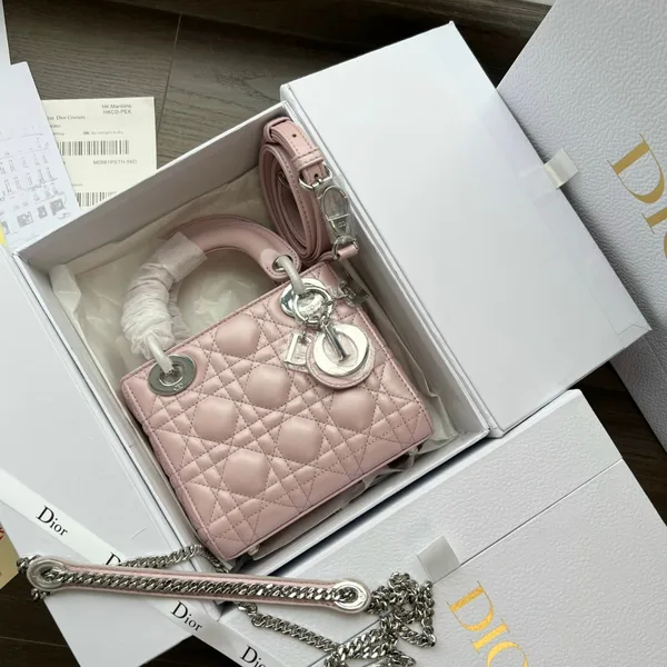 Dior Lady Mini 3-Pocket Handbag High- Pink 17 cm product photo