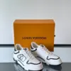 Louis Vuitton Men White Black Leather Sneakers product view 5