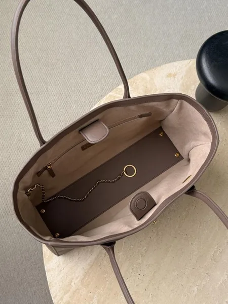Chanel Archetype Shopping Tote Brown Gold Hardware product view 4