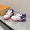 Louis Vuitton Women White Pink Purple Leather Sneakers product view 5