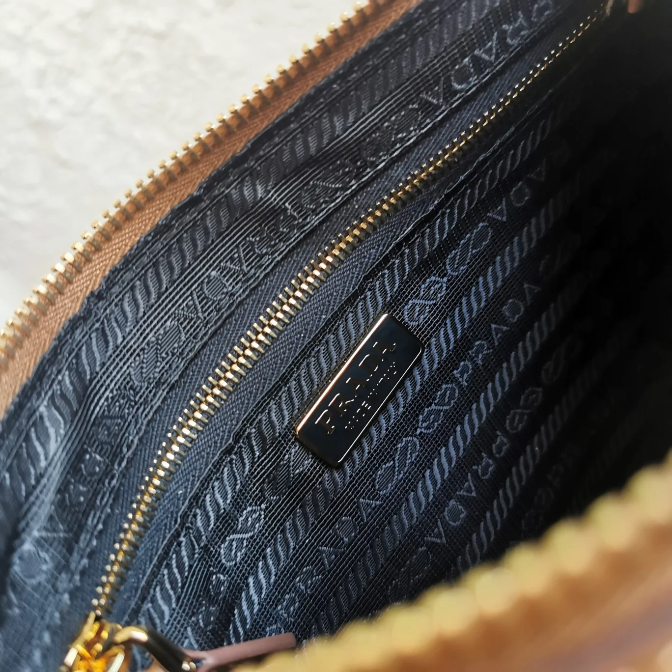 Prada Flap Shoulder Bag Tan Brown product view 7
