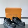 Louis Vuitton Men Black Fabric Embellished Sneakers product view 5
