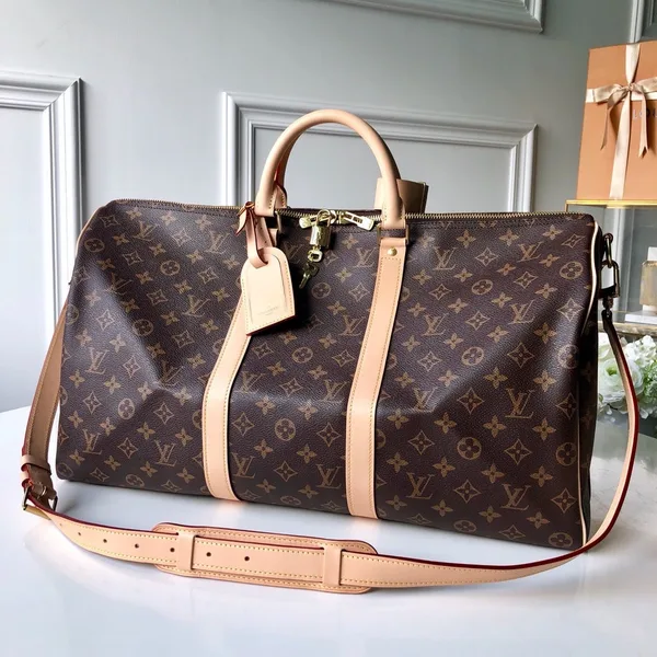 Louis Vuitton Monogram Canvas Keepall Bandoulière 55 Leather Duffle Bag product photo